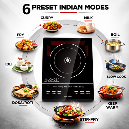 Longer Infrared Eco Induction Cooktop