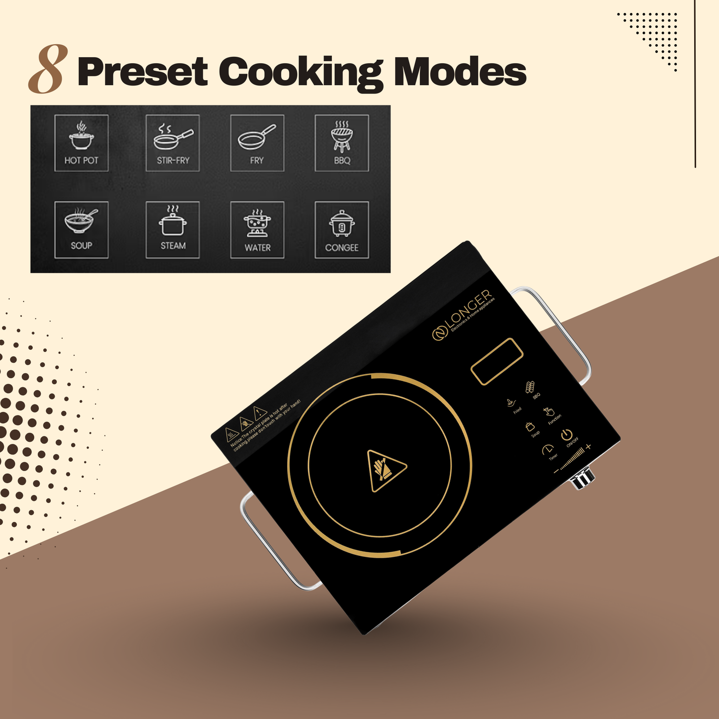 Longer Jewel Infrared Induction Cooktop