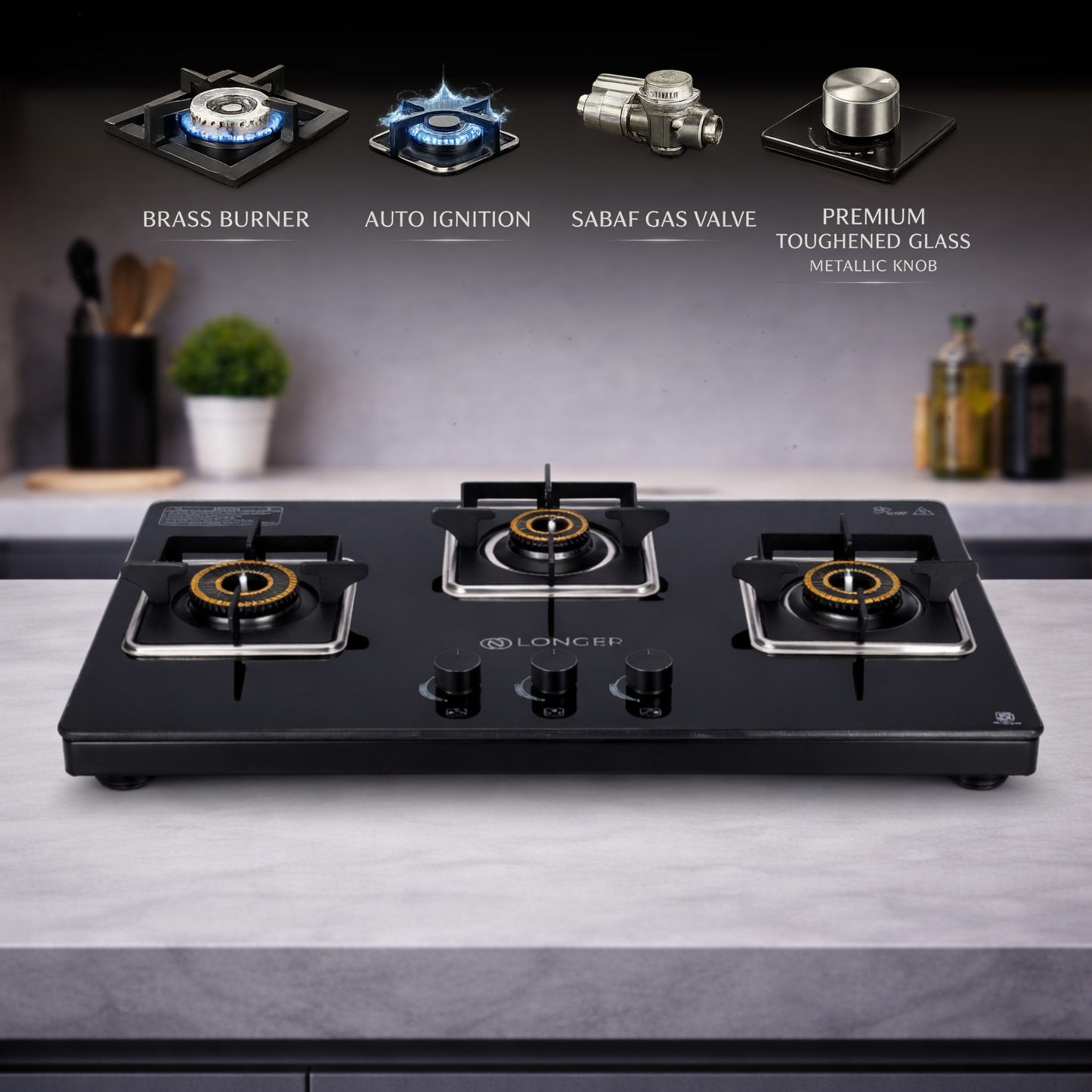 Longer Inferno 3-Burner Hobtop