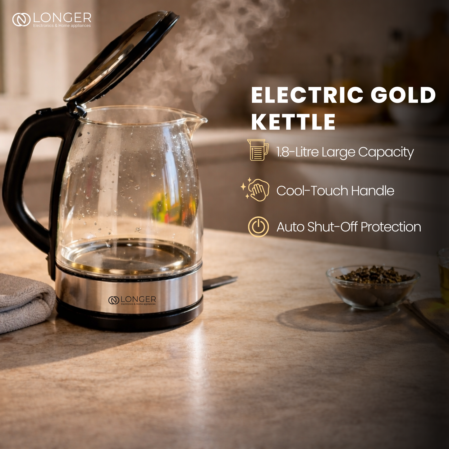 Longer Gold Electric Kettle