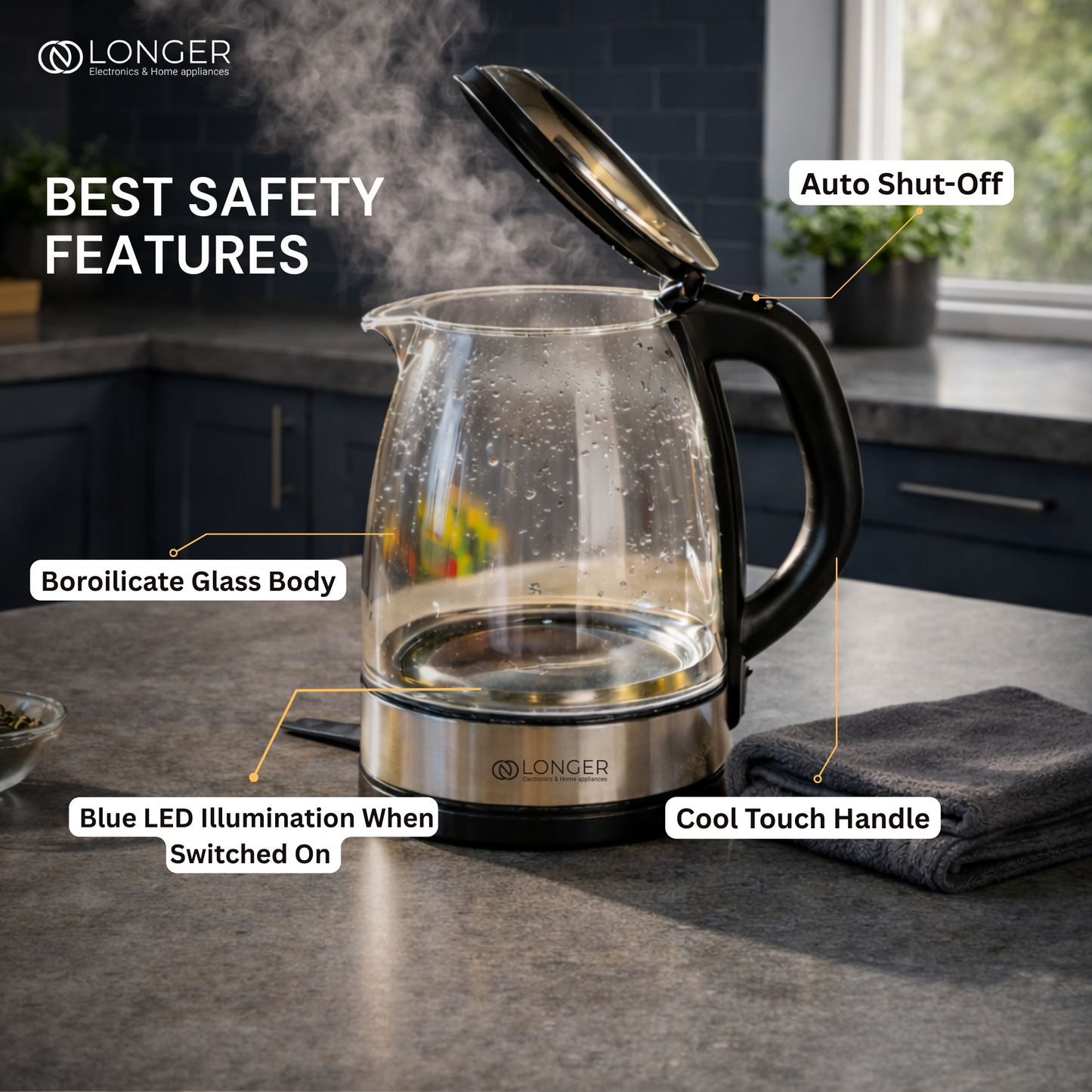 Longer Gold Electric Kettle