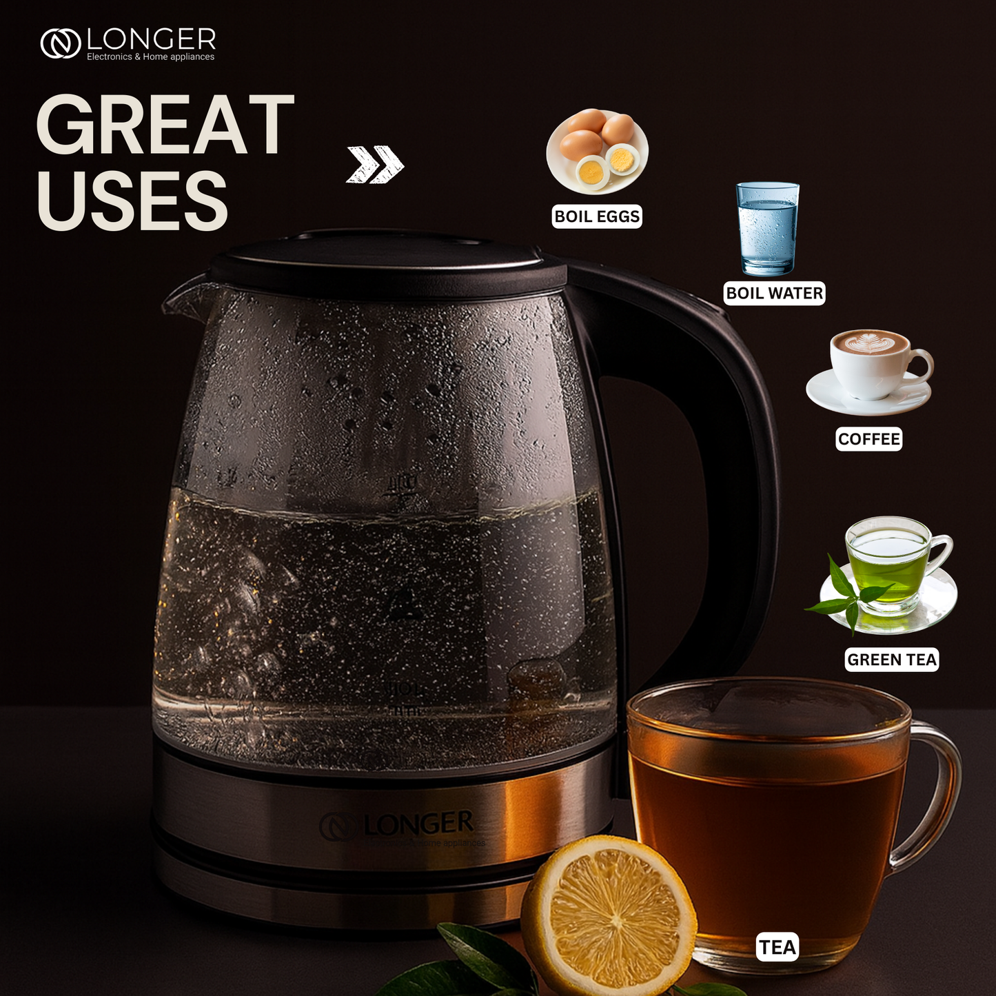 Longer Gold Electric Kettle