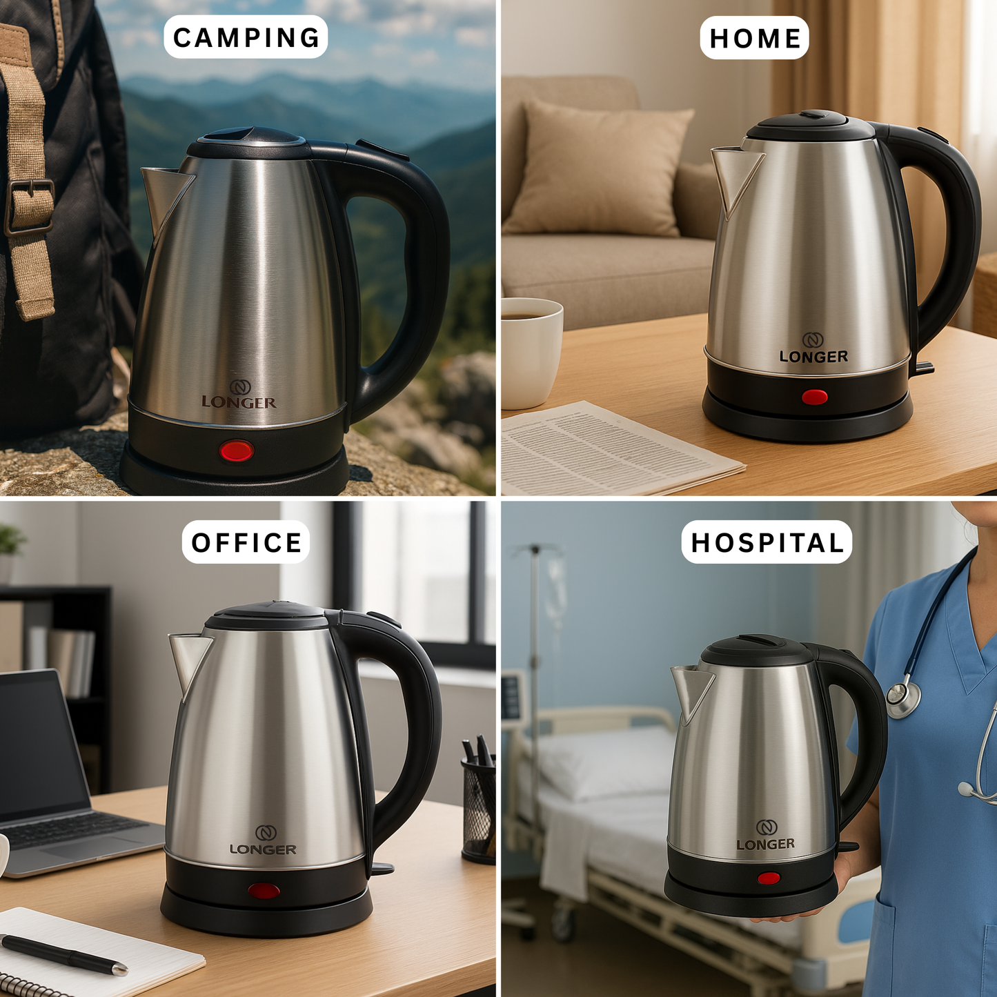 Longer Crystal Electric Kettle