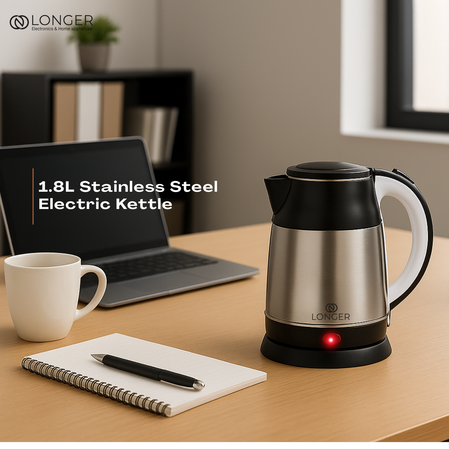 Longer Diamond Electric Kettle