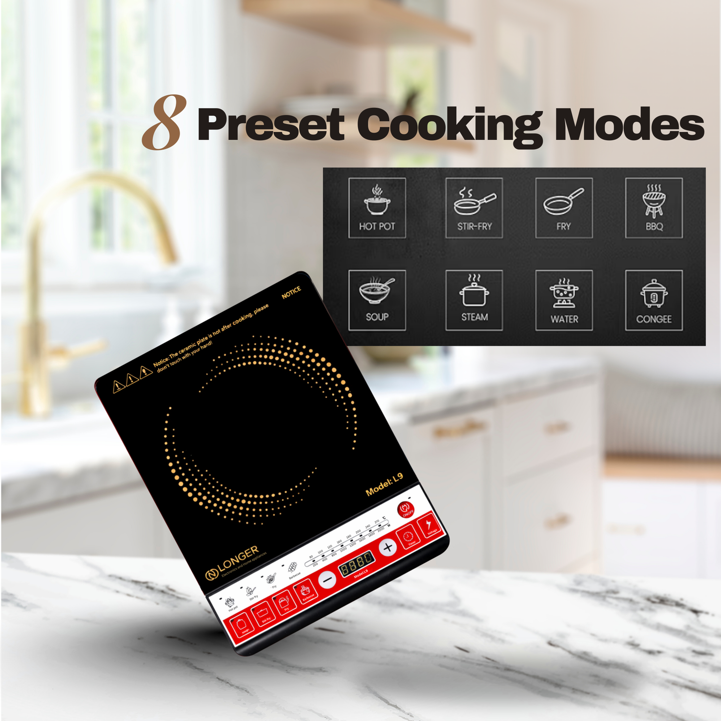 Longer L9 Induction cooktop